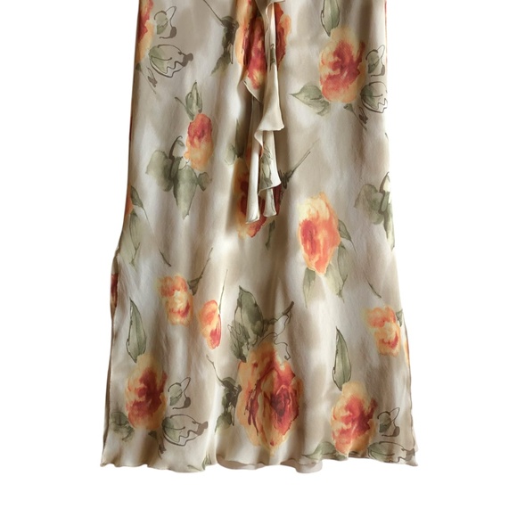 Linda Lundström Vintage Floral Print Sheer Women's Dress with Slip M/L - Picture 4 of 16